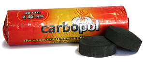 Уголь Carbopol - 35мм 10шт (саморазжигающийся)